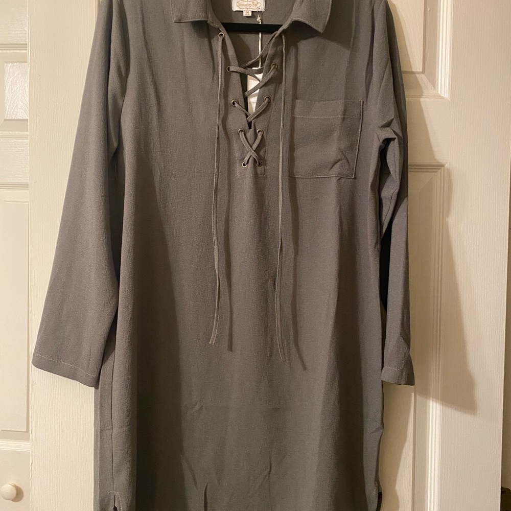 Mud Pie Gray Mini Dress